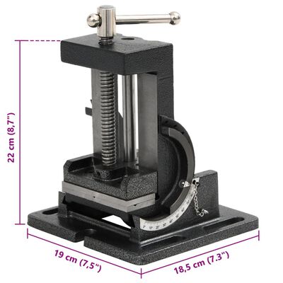 vidaXL Manually Operated Tilting Drill Press Vice 110 mm