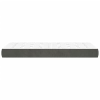 vidaXL Pocket Spring Bed Mattress Dark Grey 107x203x20 cm King Single Velvet