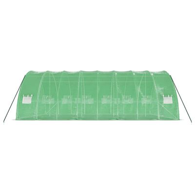 vidaXL Greenhouse with Steel Frame Green 48 m² 8x6x2.85 m