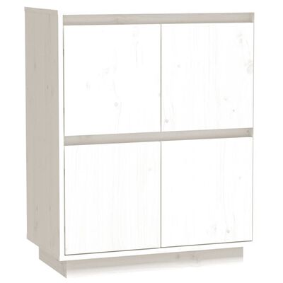 vidaXL Sideboard White 60x34x75 cm Solid Wood Pine