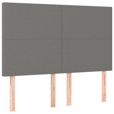 vidaXL Headboards 4 pcs Dark Grey 72 cm Fabric