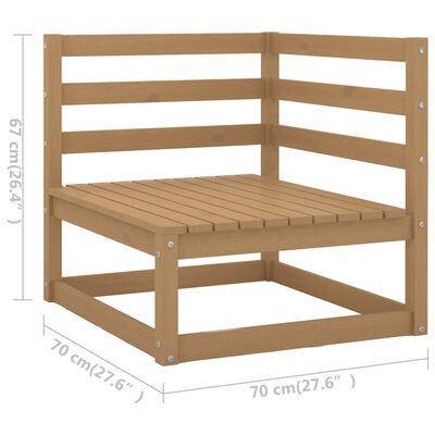 vidaXL 14 Piece Garden Lounge Set Solid Pinewood