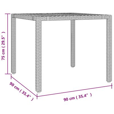 vidaXL 5 Piece Garden Dining Set with Cushions Grey Poly Rattan