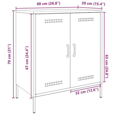 vidaXL Sideboard Black 68x39x79 cm Steel