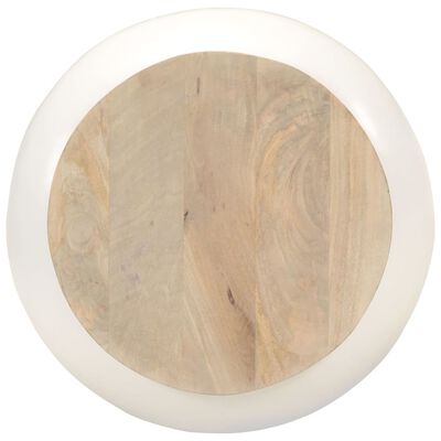 vidaXL Coffee Table White 51x51x27 cm Solid Wood Mango