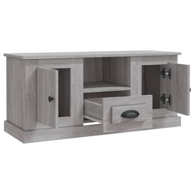 vidaXL TV Cabinet Grey Sonoma 100x35.5x45 cm Engineered Wood