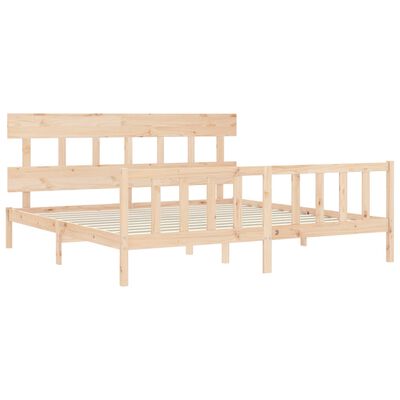 vidaXL Bed Frame without Mattress Super King Size Solid Wood Pine