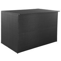 vidaXL Garden Storage Box Black 150x100x100 cm Poly Rattan