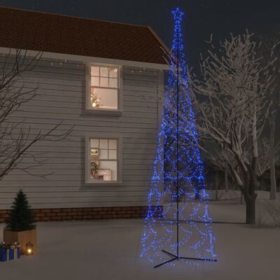 vidaXL Christmas Cone Tree Blue 3000 LEDs 230x800 cm