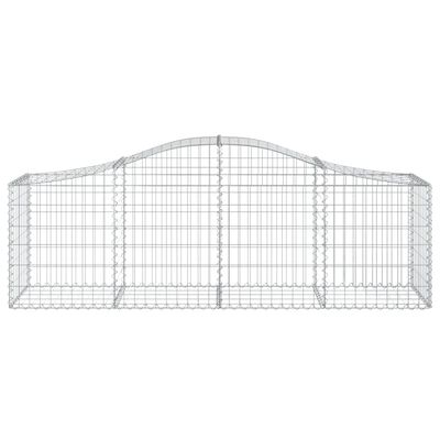 vidaXL Arched Gabion Baskets 12 pcs 200x50x60/80 cm Galvanised Iron