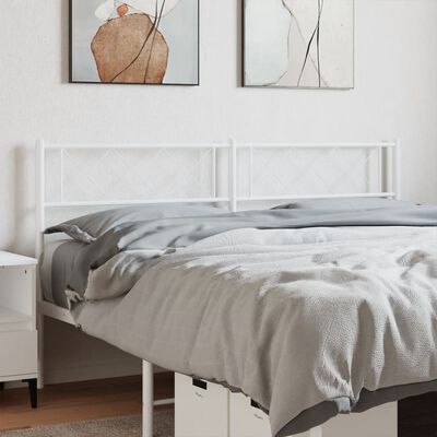 vidaXL Metal Headboard White 135 cm