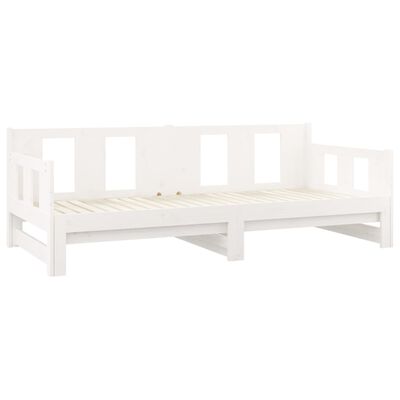 vidaXL Pull-out Day Bed without Mattress White 2x(90x190) cm