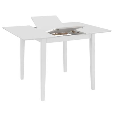 vidaXL Extendable Dining Table White (80-120)x80x74 cm MDF