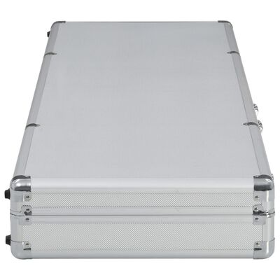 vidaXL Gun Case Silver 118x38x12 cm Aluminium