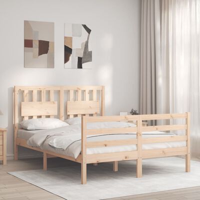 vidaXL Bed Frame without Mattress Double Solid Wood