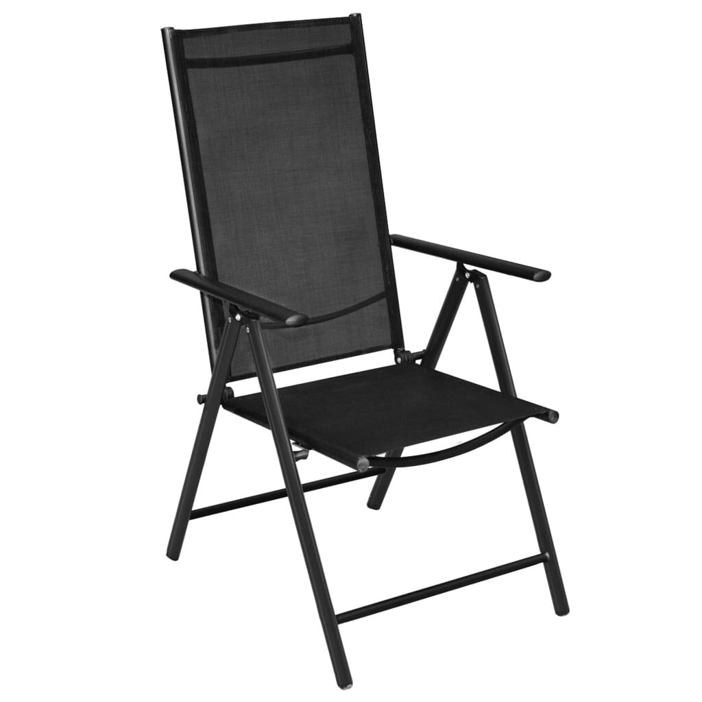 black foldable garden chairs