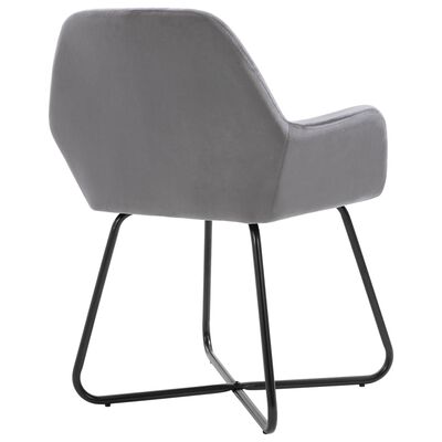 vidaXL Dining Chairs 4 pcs Grey Velvet