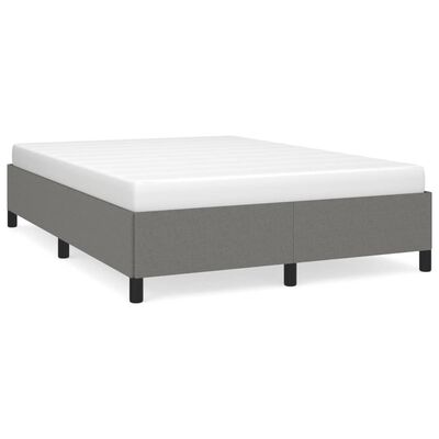 vidaXL Bed Frame Dark Grey 153x203 cm Queen Size Fabric