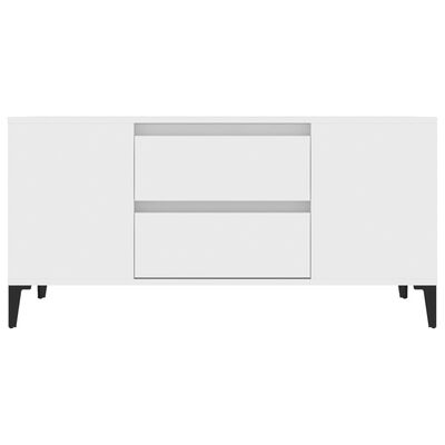 vidaXL TV Cabinet White 102x44.5x50 cm Engineered Wood