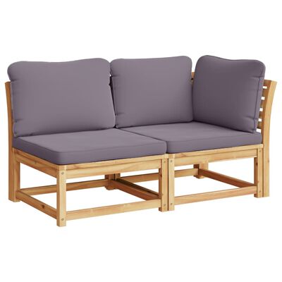 vidaXL 5 Piece Garden Lounge Set with Cushions Solid Wood Acacia