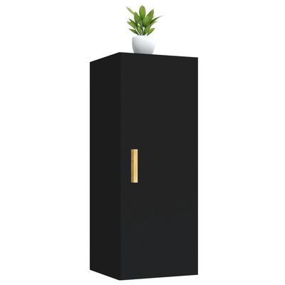 vidaXL Wall Cabinet Black 34.5x34x90 cm Engineered Wood