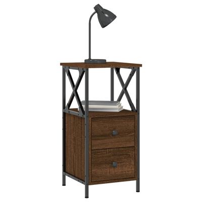 vidaXL Bedside Cabinet Brown Oak 34x35.5x70 cm Engineered Wood