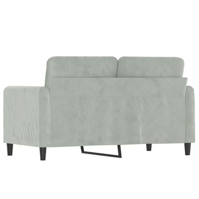 vidaXL 2-Seater Sofa Light Grey 120 cm Velvet