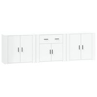 vidaXL Sideboards 3 pcs White Engineered Wood