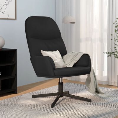 vidaXL Relaxing Chair Black Faux Leather