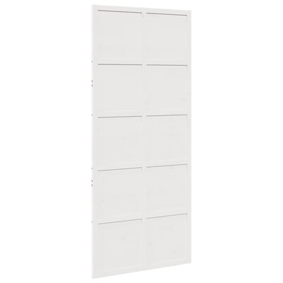 vidaXL Barn Door White 90x208 cm Solid Wood Pine