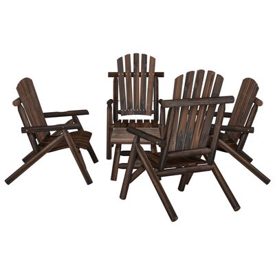 vidaXL 5 Piece Garden Lounge Set Solid Wood Spruce