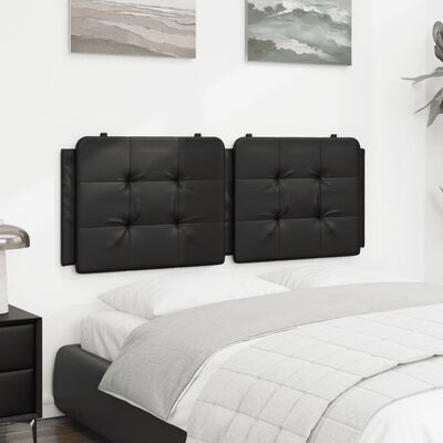 vidaXL Headboard Cushion Black 137 cm Double Faux Leather