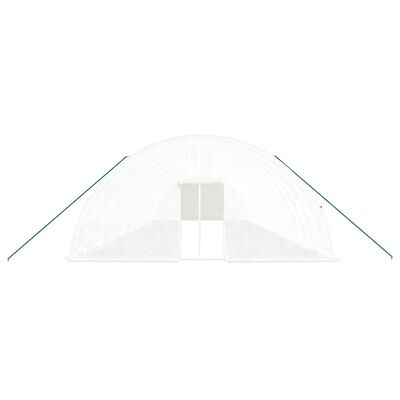 vidaXL Greenhouse with Steel Frame White 108 m² 18x6x2.85 m