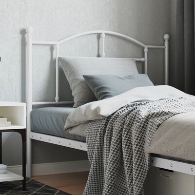 vidaXL Metal Headboard White 107 cm