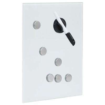 vidaXL Key Box with Magnetic Board White 30x20x4 cm