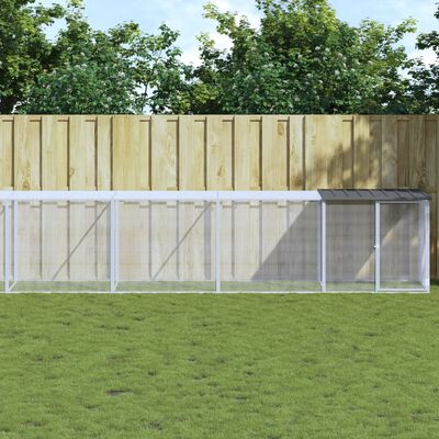 vidaXL Chicken Cage with Roof Anthracite 803x98x90 cm Galvanised Steel