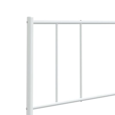 vidaXL Metal Headboard White 180 cm