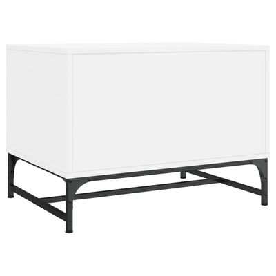 vidaXL Coffee Table with Glass Doors White 68.5x50x50 cm