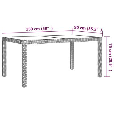 vidaXL 7 Piece Outdoor Dining Set with Cushions Poly Rattan White