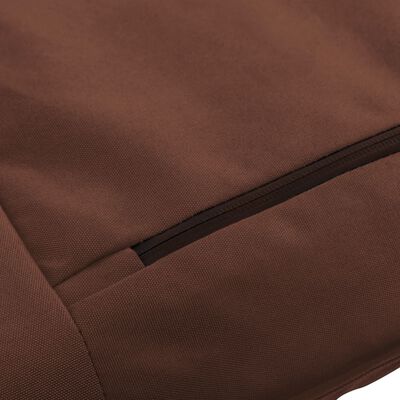 vidaXL Foldable Sunlounger Oxford Fabric Brown