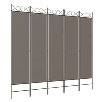 vidaXL 5-Panel Room Divider Anthracite 200x200 cm Fabric