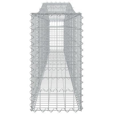 vidaXL Arched Gabion Baskets 3 pcs 400x30x60/80 cm Galvanised Iron