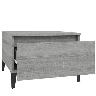 vidaXL Side Table Grey Sonoma 50x46x35 cm Engineered Wood