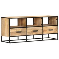 vidaXL TV Cabinet 110x30x45 cm Rough Mango Wood