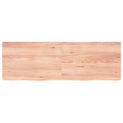 vidaXL Wall Shelf Light Brown 180x60x(2-6) cm Treated Solid Wood Oak