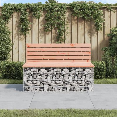 vidaXL Garden Bench Gabion Design 103x70x65 cm Solid Wood Douglas