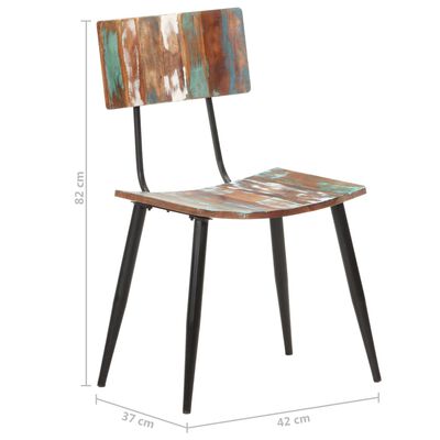 vidaXL Dining Chairs 4 pcs Solid Reclaimed Wood