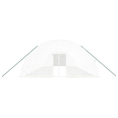 vidaXL Greenhouse with Steel Frame White 84 m² 14x6x2.85 m