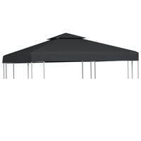 vidaXL Gazebo Cover Canopy Replacement 310 g / m² Dark Grey 3 x 3 m