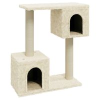 vidaXL Cat Tree with Sisal Scratching Posts Cream 60 cm